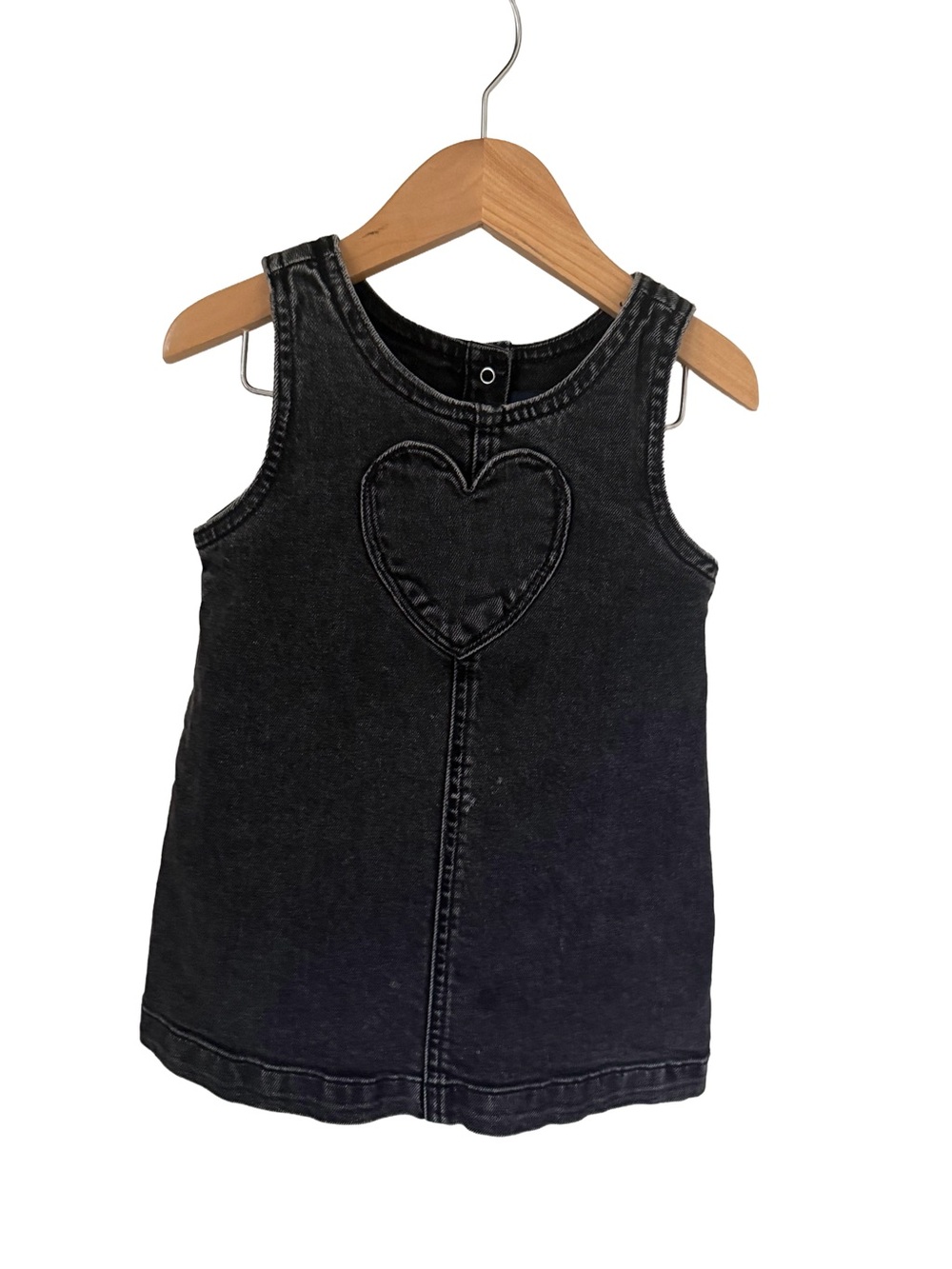 GAP Black Denim Heart Tank Dress 18/24 months